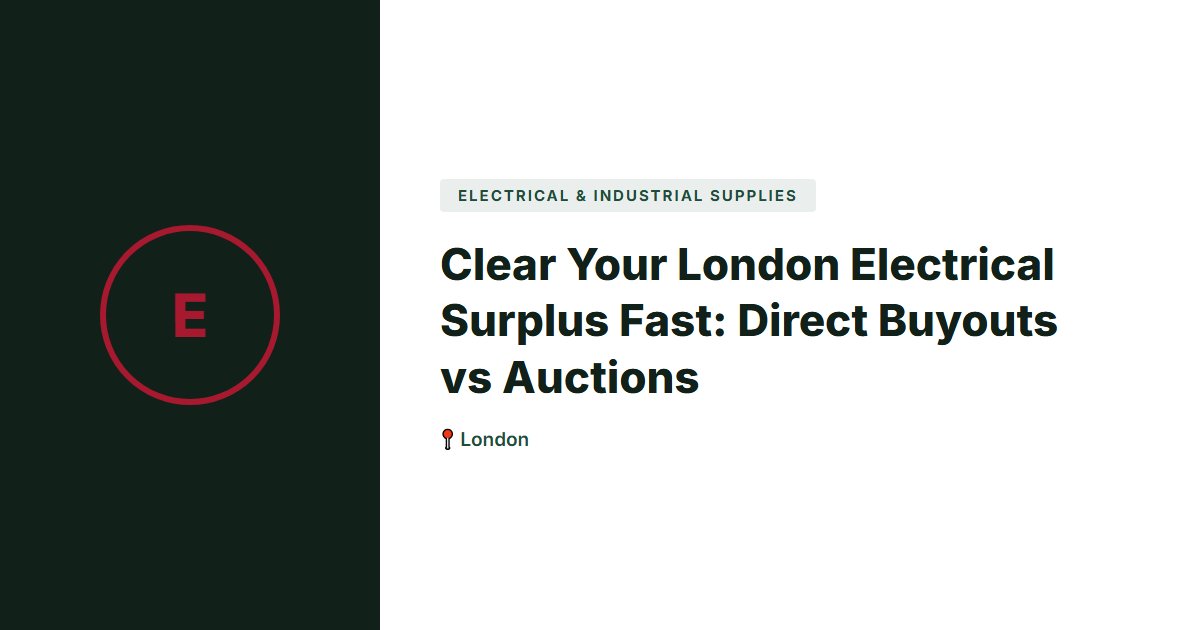 Electrical & Industrial Supplies surplus stock — London