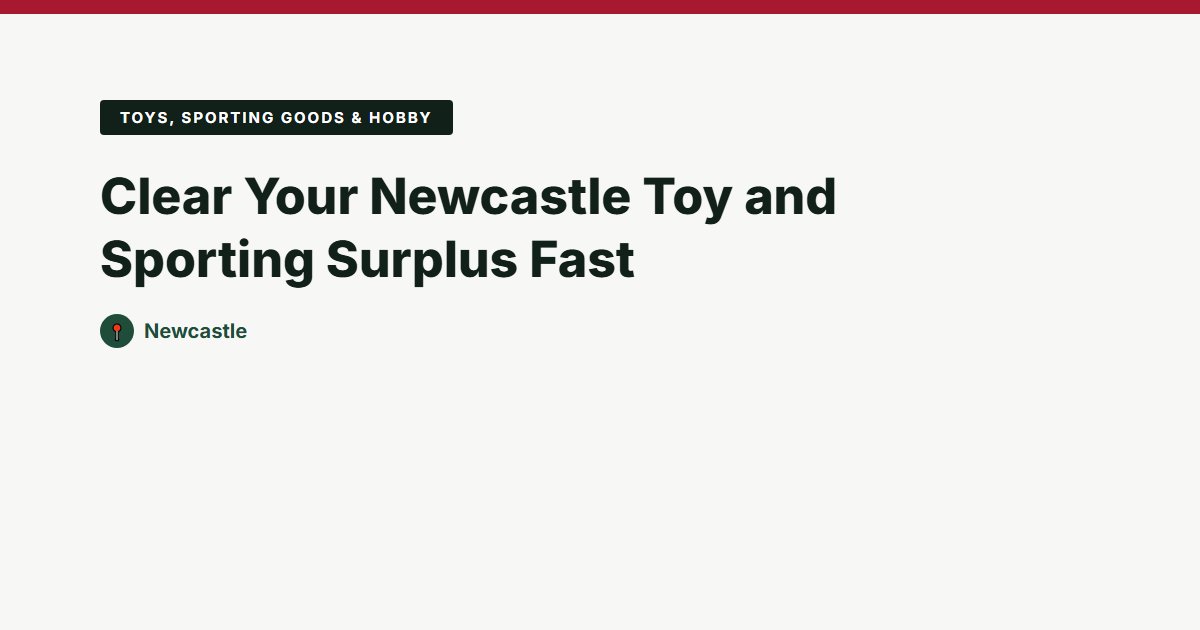 Clear Your Newcastle Toy and Sporting Surplus Fast