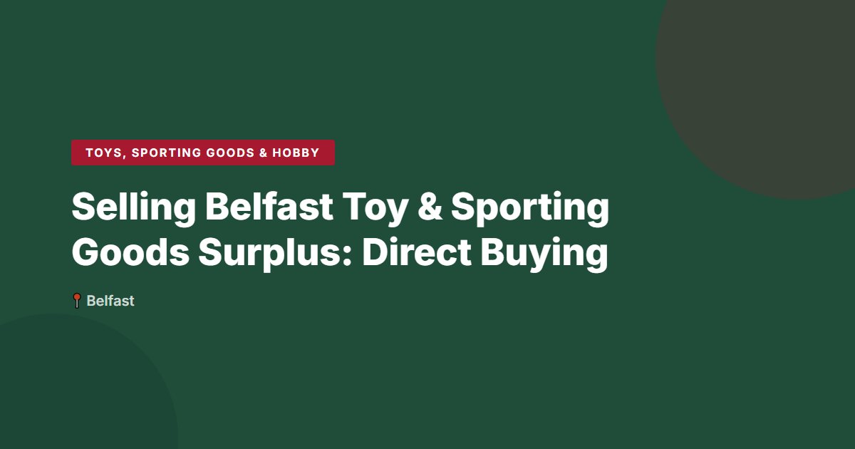 Toys, Sporting Goods & Hobby surplus stock — Belfast