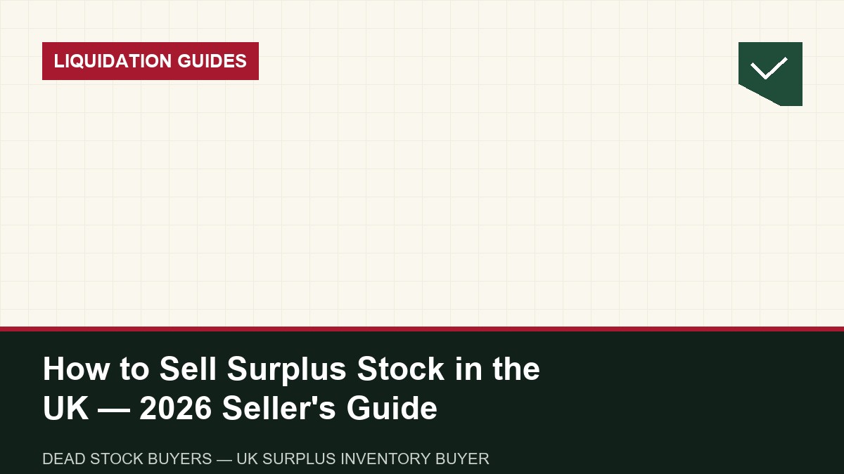 How to Sell Surplus Stock in the UK — 2026 Seller's Guide
